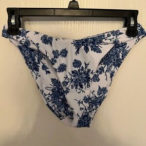 Berlook Floral Blue and White Bikini Bottom